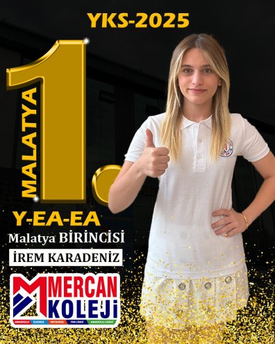 YKS MALATYA BİRİNCİSİ MERCAN KOLEJİ